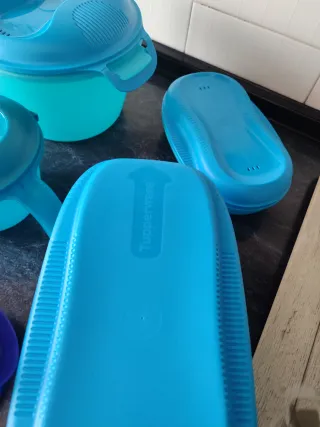 Lote Tupperware Azul y Morado