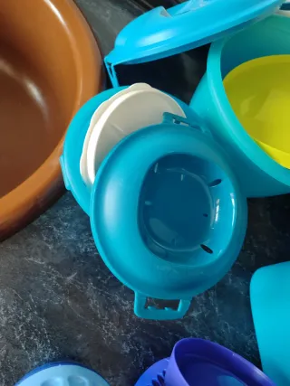 Lote Tupperware Azul y Morado