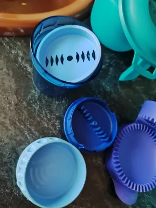 Lote Tupperware Azul y Morado