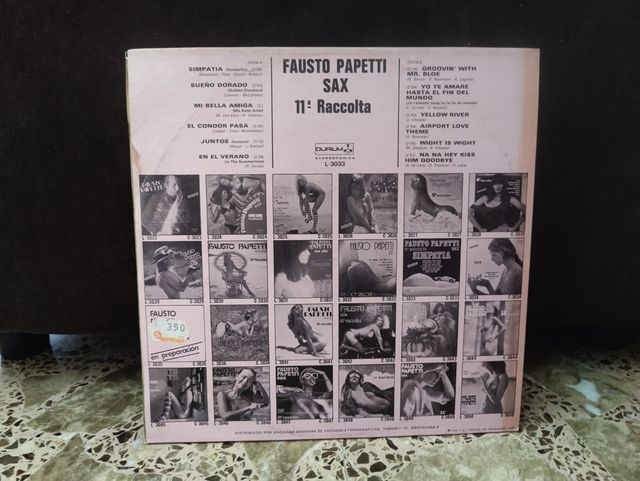 Vinilo Fausto Papetti 11ª Raccolta Simpatia Sax
