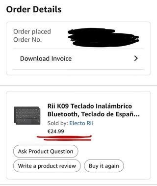 Teclado Bluetooth español Rii con touchpad