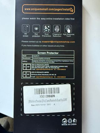 Protettore schermo Xiaomi Poco X3 NFC