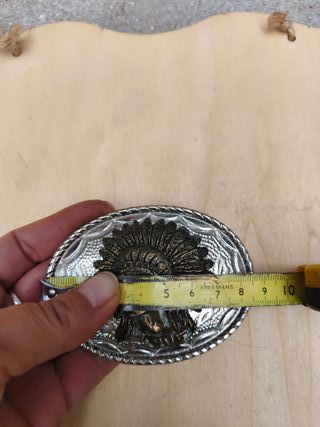 Hebilla Cinturón Jefe Nativo Indio