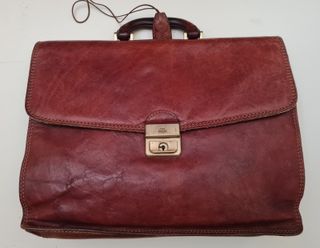 Valigetta The Bridge in pelle marrone