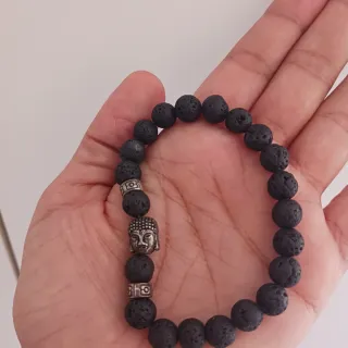 Pulsera Piedra Volcánica Buda
