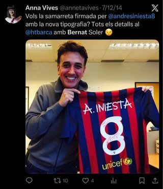 Camiseta Iniesta Única y Firmada