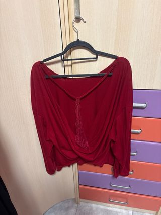 Blusa jersey roja talla única