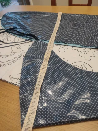 Chubasquero perro azul lunares plástico