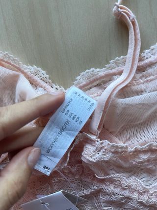 Sujetador lencería Women'secret rosa sin aros