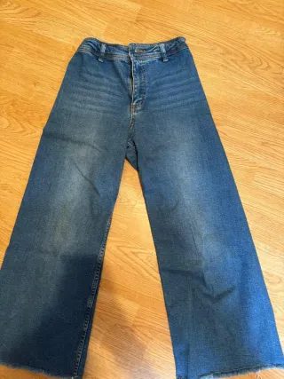 Pantalón vaquero ancho azul