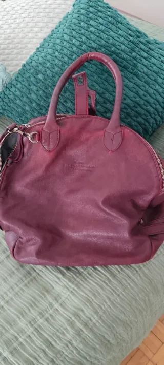 Bolso Hakei Piel granate