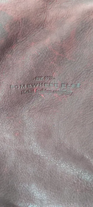 Bolso Hakei Piel granate