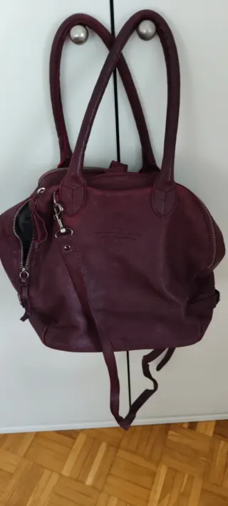 Bolso Hakei Piel granate