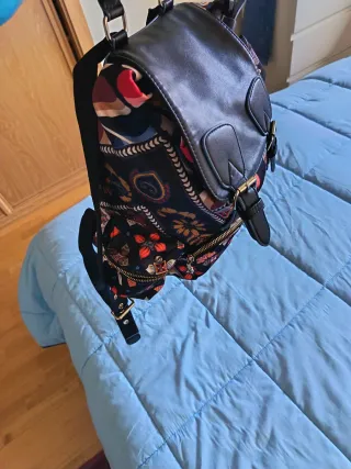 Mochila Desigual Negra Multicolor
