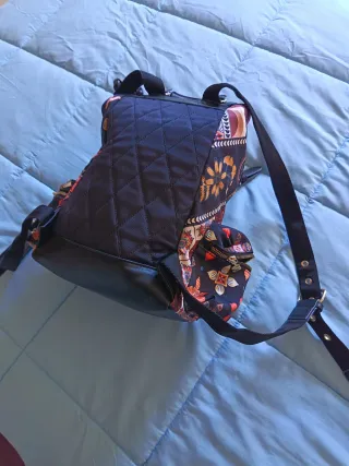 Mochila Desigual Negra Multicolor