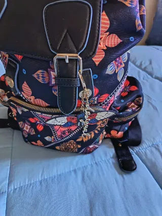 Mochila Desigual Negra Multicolor