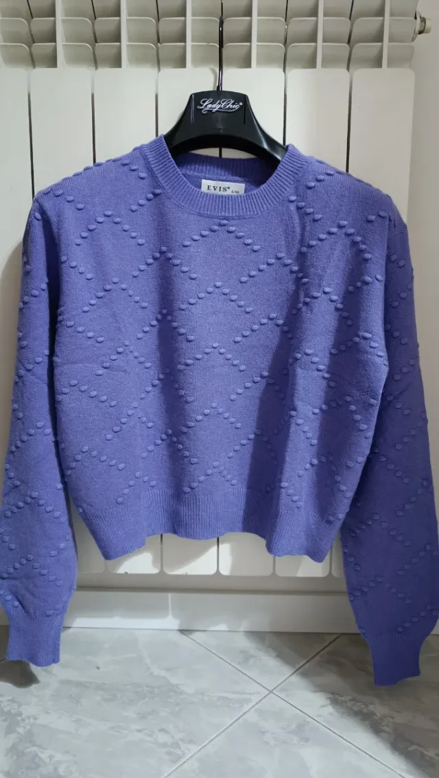 Maglioncino crop lilla