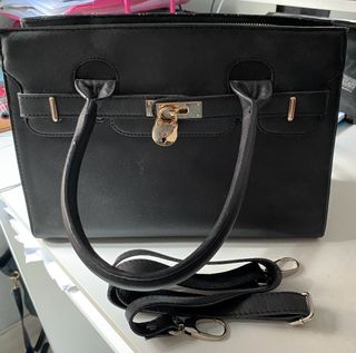 Bolso Negro Estilo Birkin