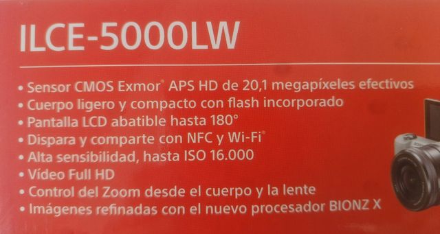 Cámara fotos Sony ILCE 5000 LW