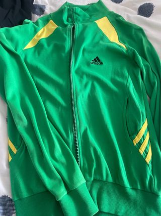 Chaqueta Adidas fina verde y amarilla