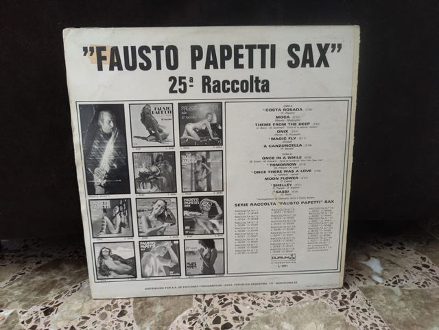 Vinilo Fausto Papetti 25 Raccolta Sax