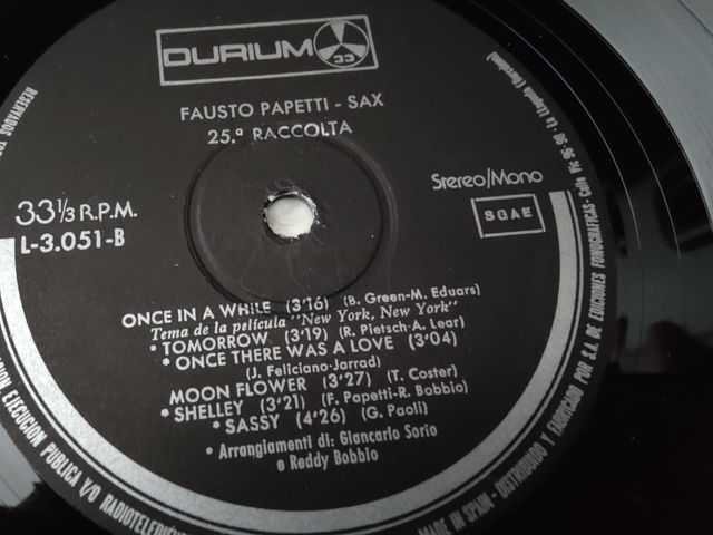 Vinilo Fausto Papetti 25 Raccolta Sax