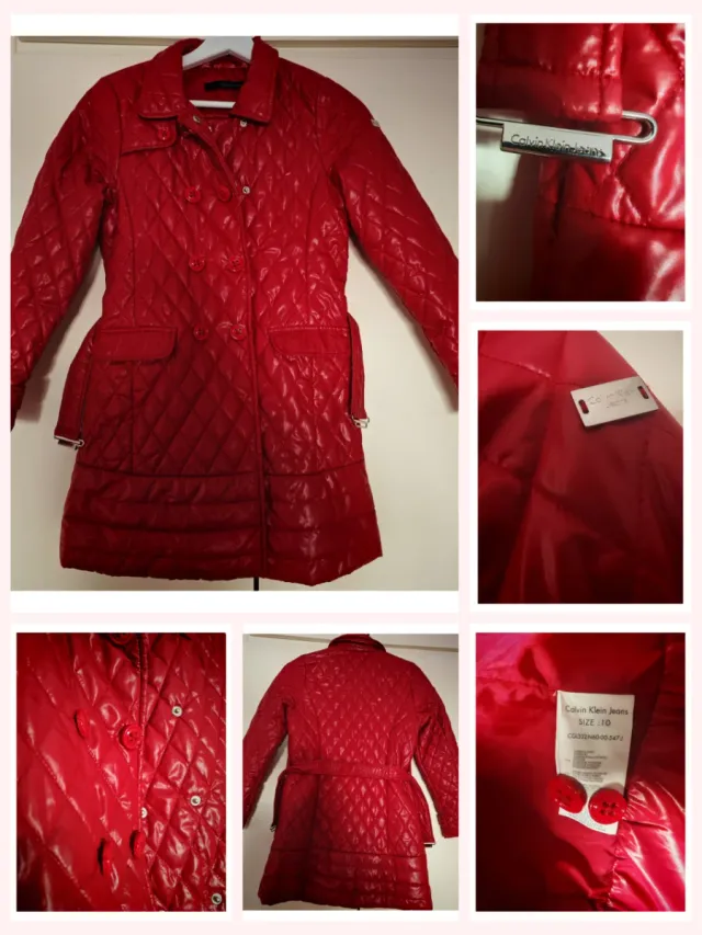 Cazadora Calvin Klein Jeans Roja Talla 10