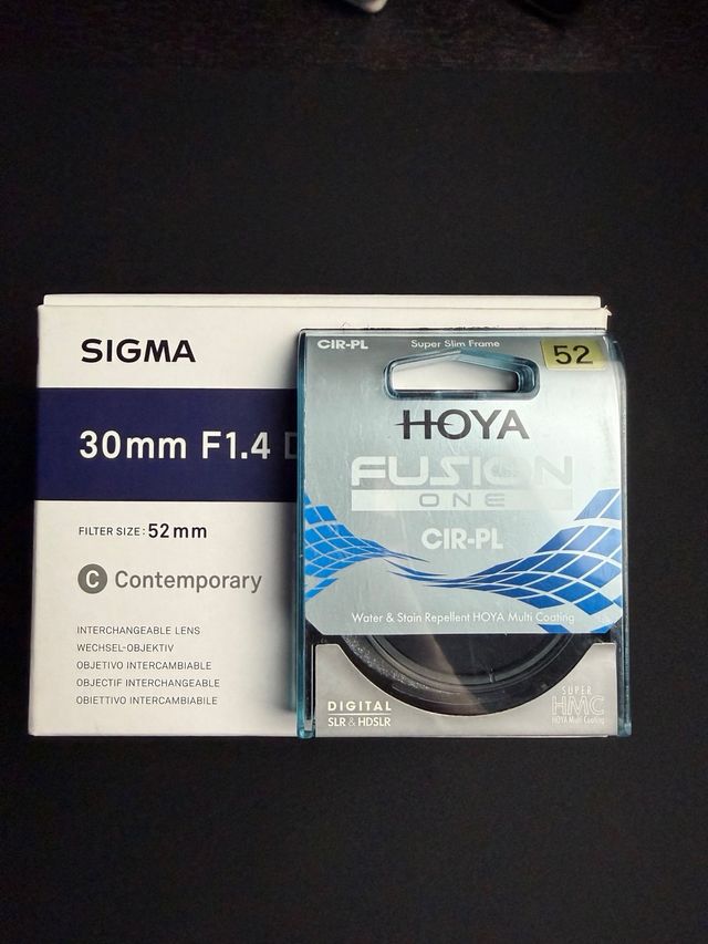 Sigma 30mm f/1.4 DC DN Sony E + Filtro CPL  52mm