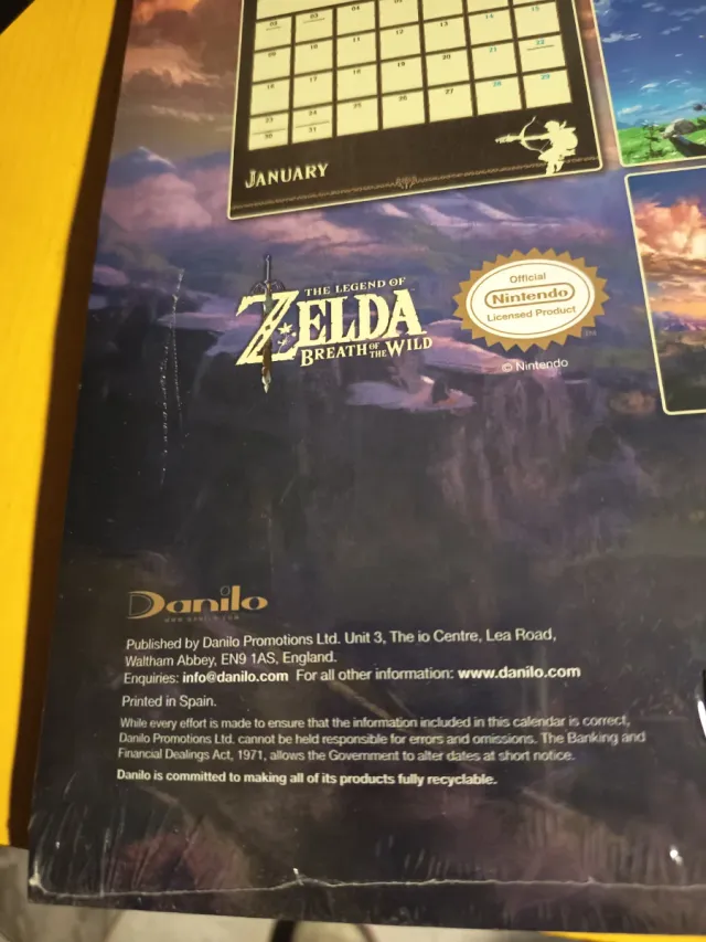 Calendario Zelda Breath of the Wild 2023