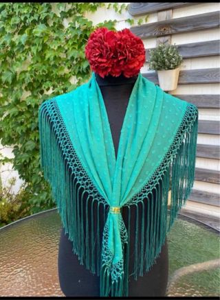 Mantoncillo Flamenca Verde Andalucia