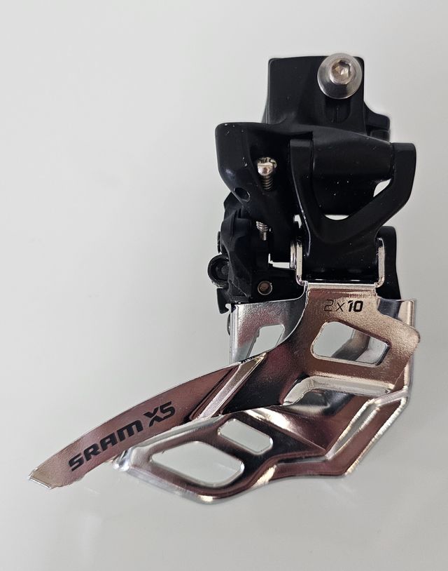 Desviador Sram X5 2x10V Direct Mount y abrazadera