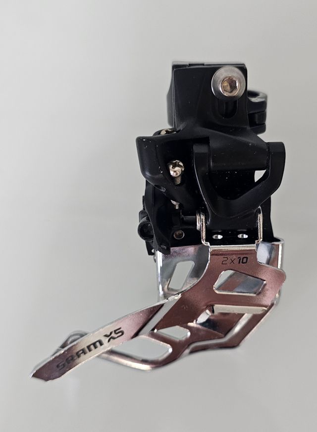 Desviador Sram X5 2x10V Direct Mount y abrazadera
