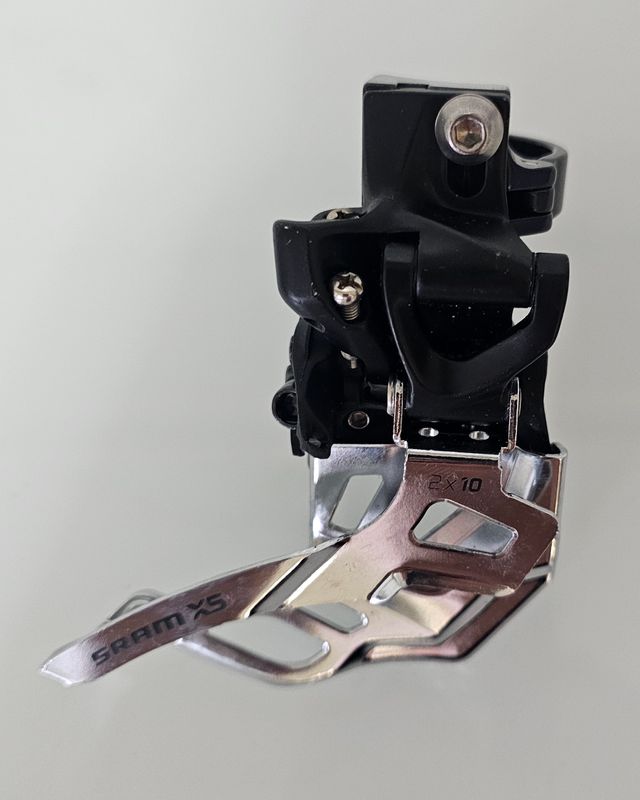 Desviador Sram X5 2x10V Direct Mount y abrazadera