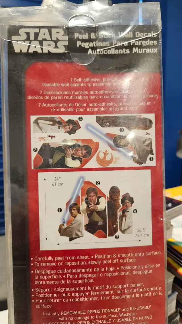 Pegatinas Pared Star Wars 7 Unidades