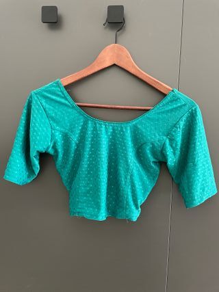 Camiseta corta verde azulado