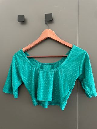 Camiseta corta verde azulado