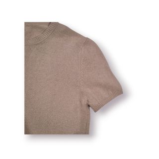 Camisola Benetton Lã & Angorá Bege Manga Curta