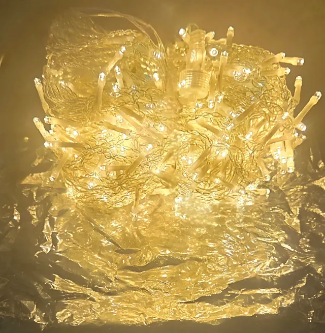 250 LED 50 m Blanco Cálido y enchufe TRANSFORMADOR