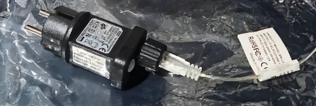 250 LED 50 m Blanco Cálido y enchufe TRANSFORMADOR