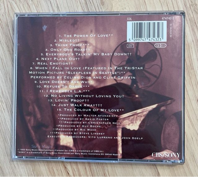 CD Celine Dion - The Colour of My Love