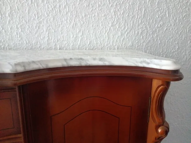 Mueble madera y mármol 130x80cm