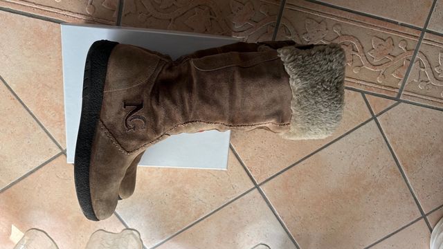 Stivali Nero Giardini donna pelliccia beige/marron