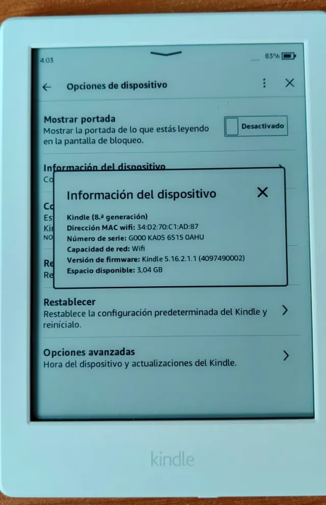 Kindle 8ª Gen Amazon