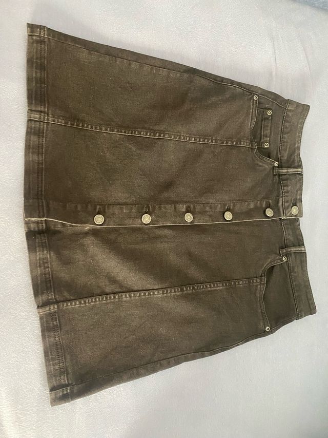 Falda vaquera marrón talla 40