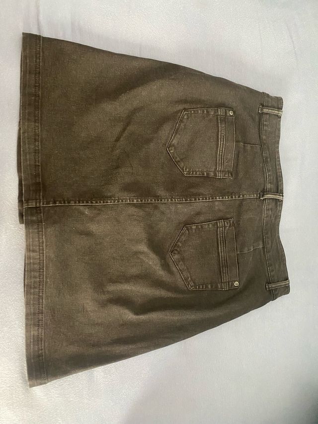 Falda vaquera marrón talla 40