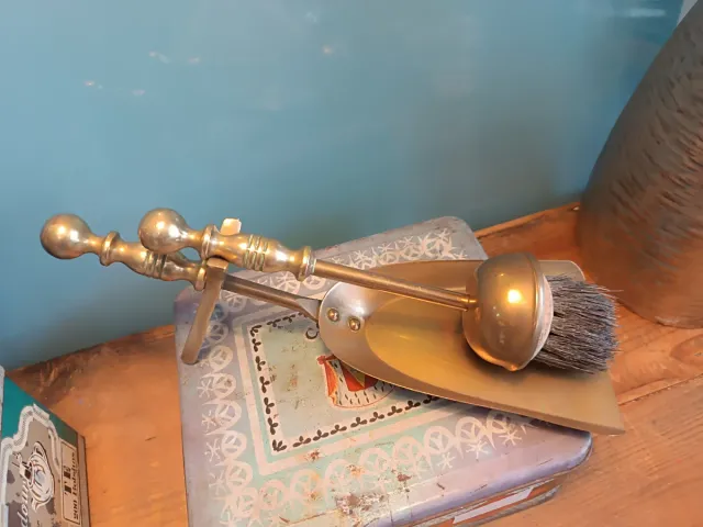 Recogemigas latón y alpaca antiguos