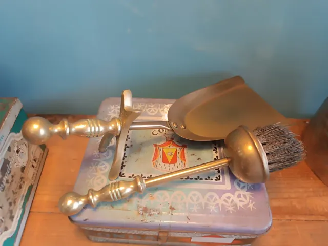 Recogemigas latón y alpaca antiguos