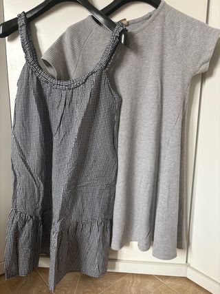 Vestidos cortos cuadros y liso