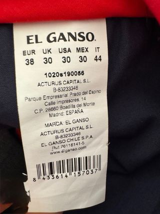 Pantalón El Ganso Gris Slim Fit Talla M