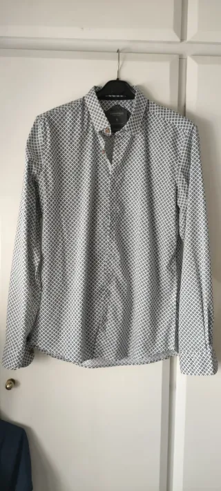 Camisa hombre algodón manga larga